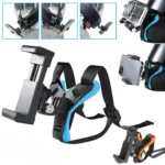 Motorcycle Helmet Chin Strap Mount Holder With Phone Clip For GoPro Hero 11 10 9