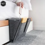 1pc Felt Bedside Storage Organizer Phone Book Magazine Holder Pockets Hanging Storage Bag Baby Tissue Box For Bed Sofa Side Pouc